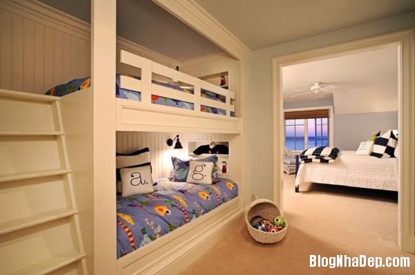 Thiết kế phòng ngủ đáng yêu cho hai bé