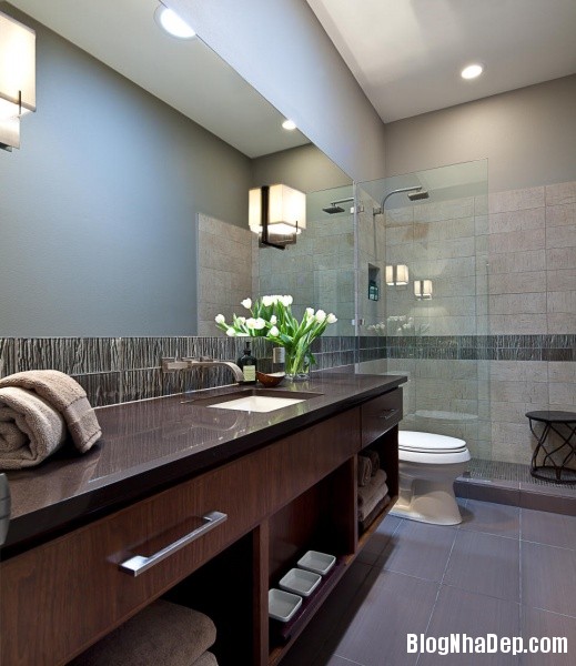 Trang trí nội thất trang trọng, hiện đại cho phòng tắm